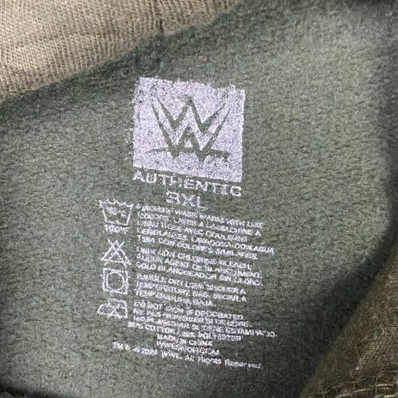 CM Punk Hoodie Men's 3XL Green Pullover WWE Hooded Sweatshirt Lightning Best - Picture 7 of 12